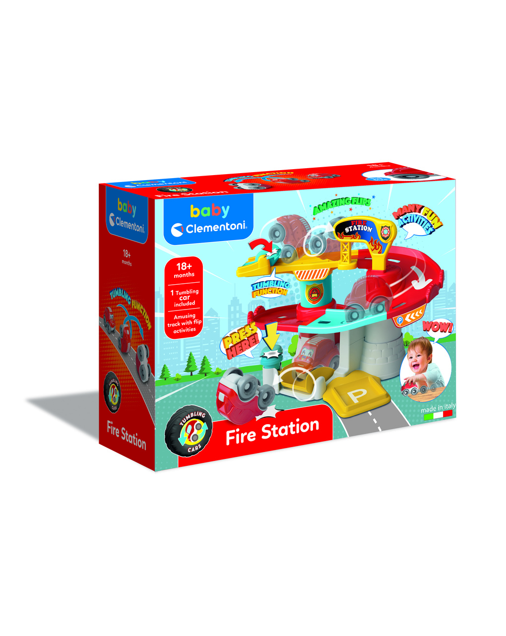 Stazione dei pompieri tumbling cars - 18m+ - baby clementoni