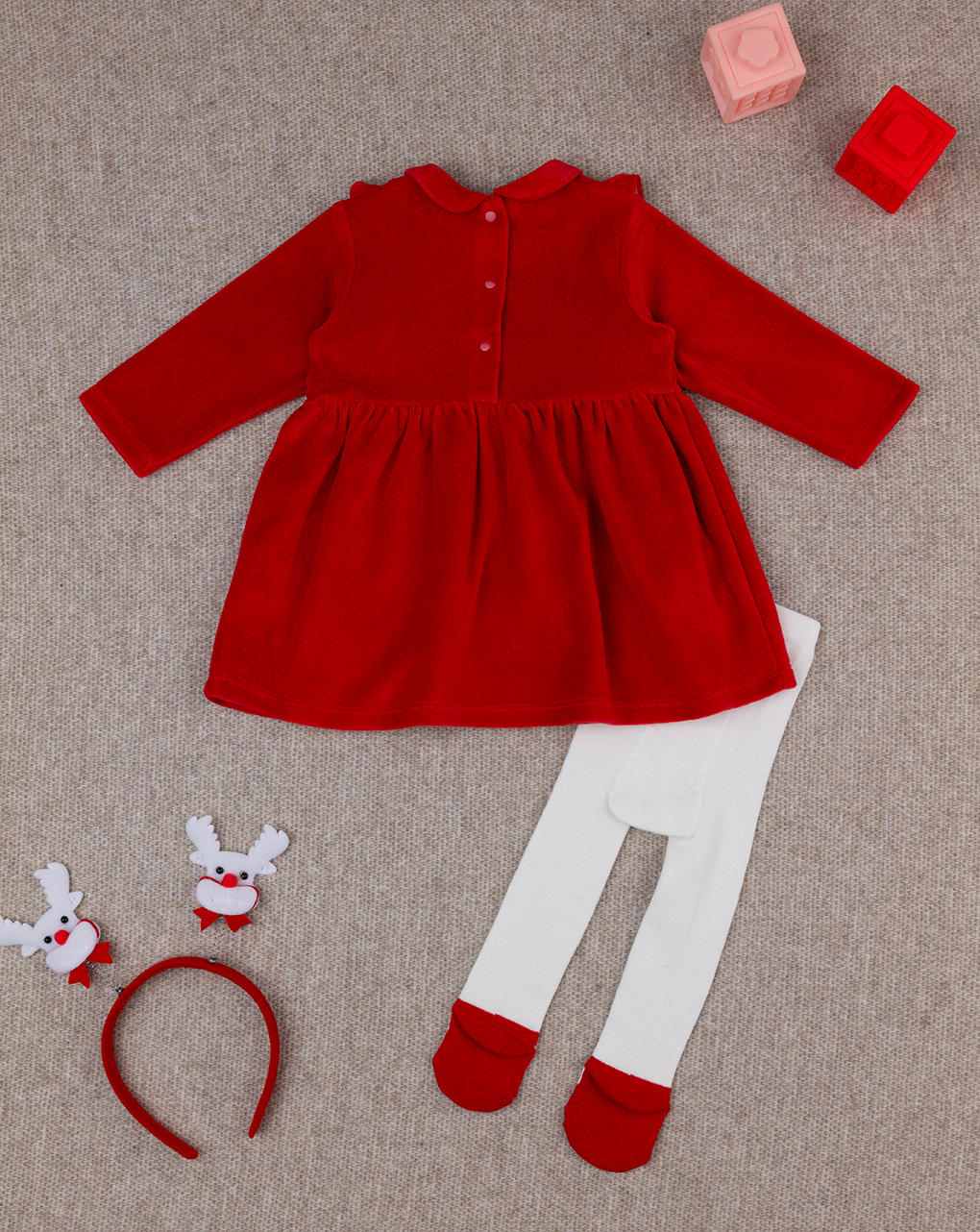 Completo bimba rosso organic cotton