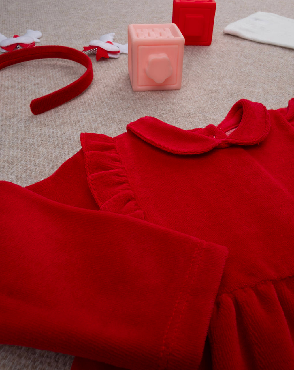 Completo bimba rosso organic cotton