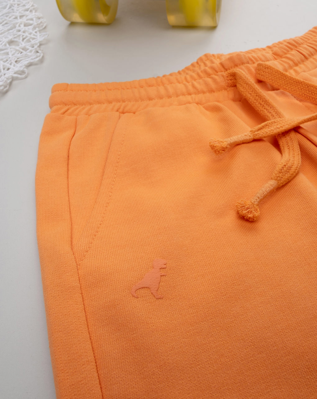 Pantalone bimbo arancione con tasche