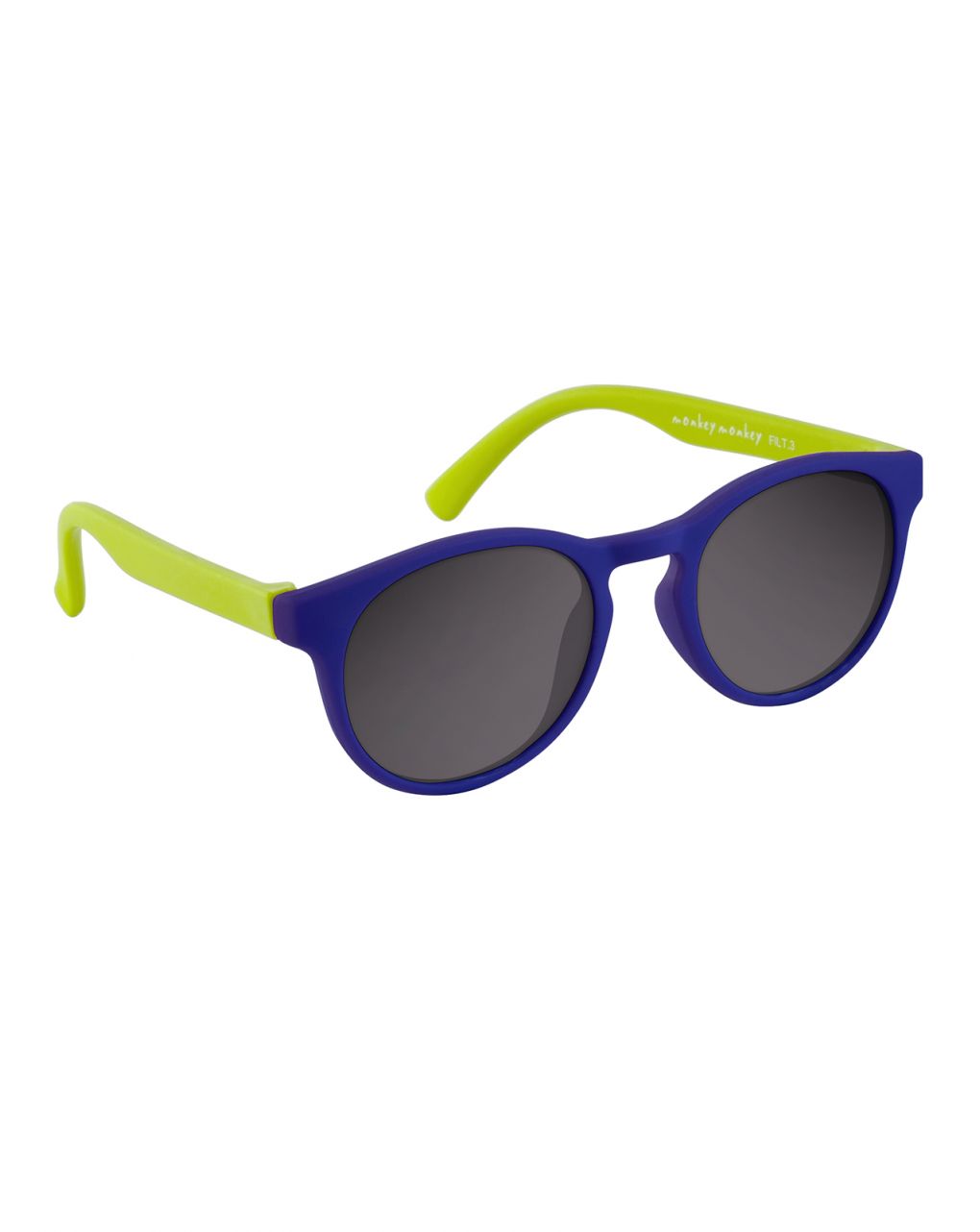 Occhiale da sole tondo in gomma per bambino colore blu/verde - taglia 0-3 anni - monkey monkey
