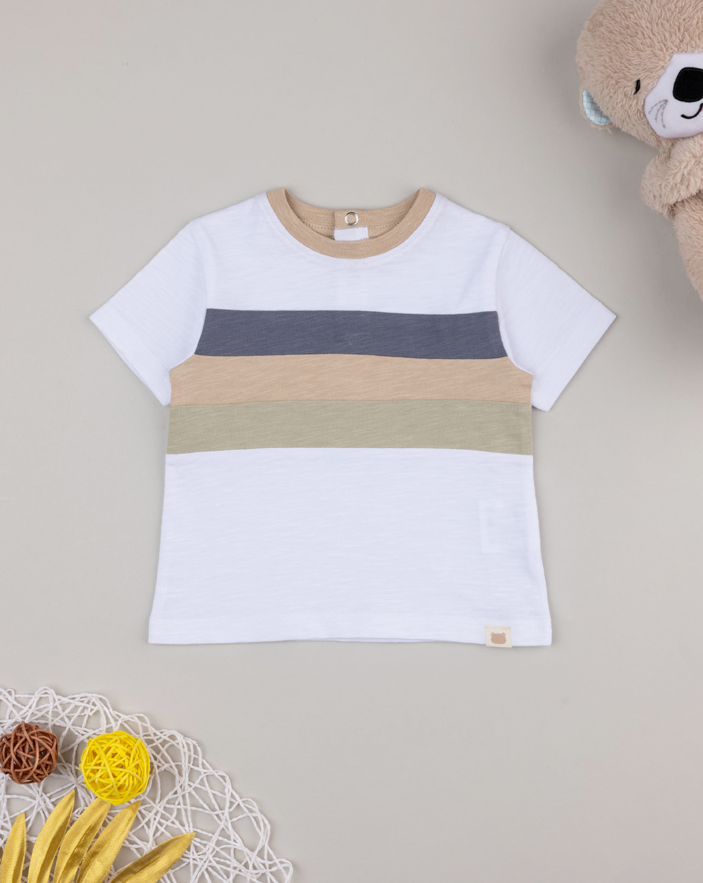 T-shirt mezze maniche bimbo rigata