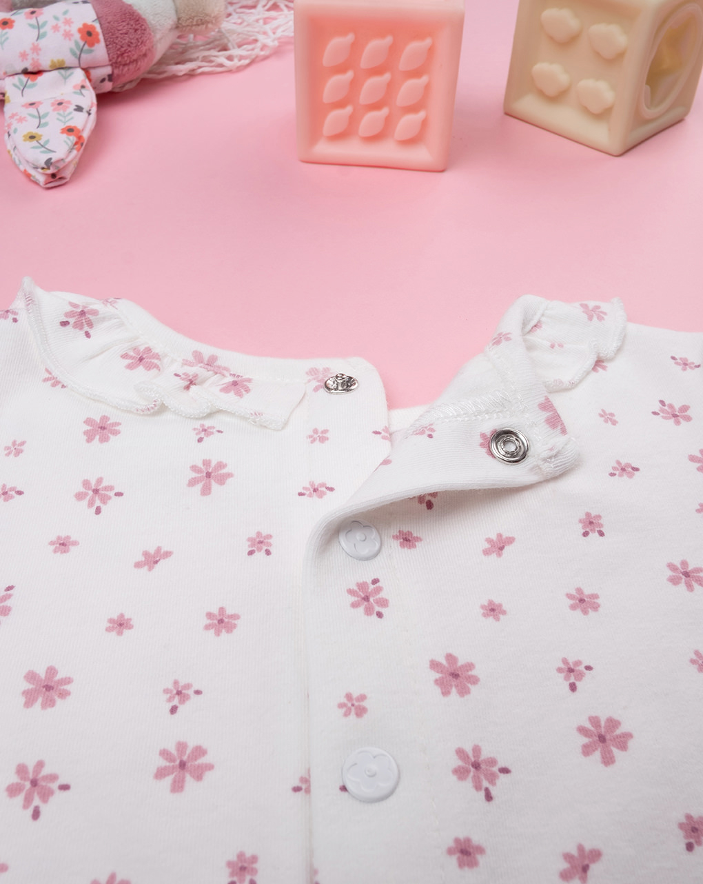 T-shirt bianca bimba allover