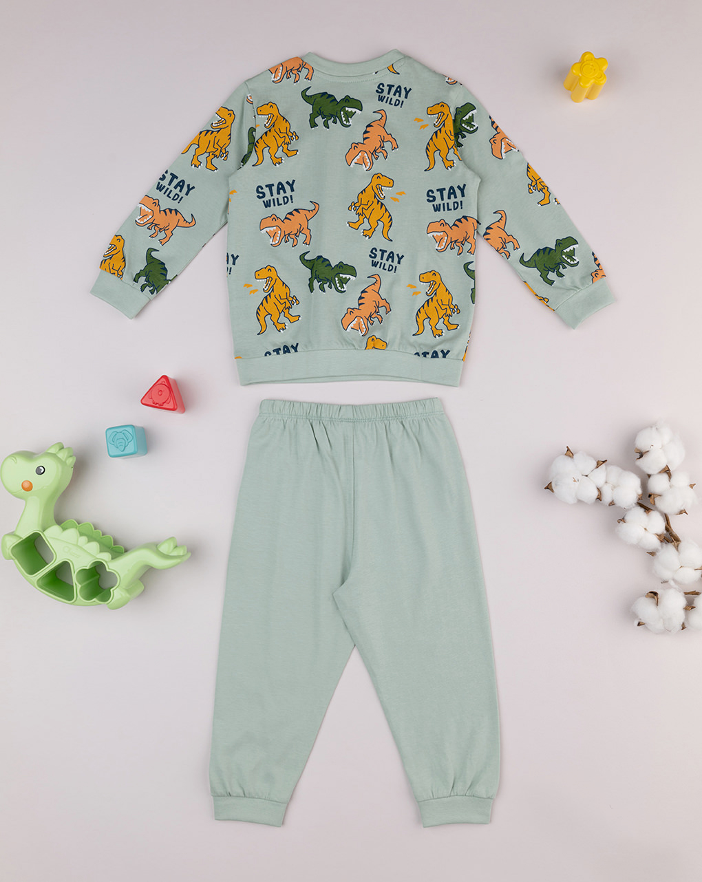 Pigiama bimbo verde dino