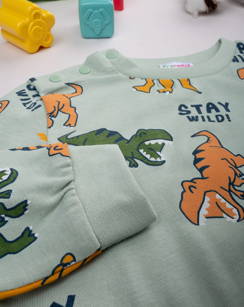 Pigiama bimbo verde dino