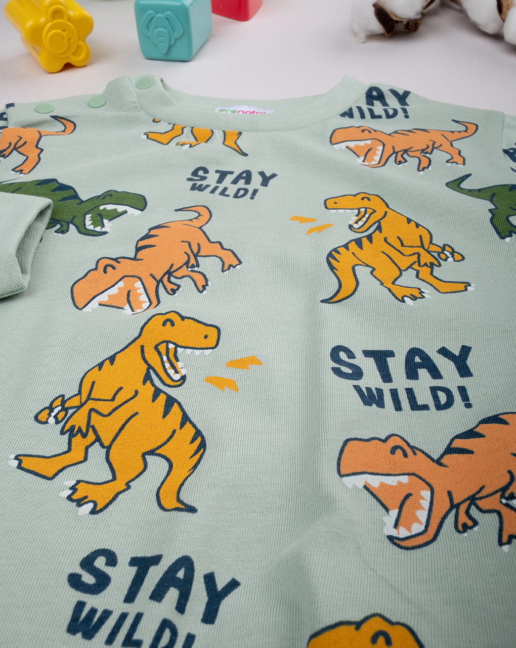 Pigiama bimbo verde dino