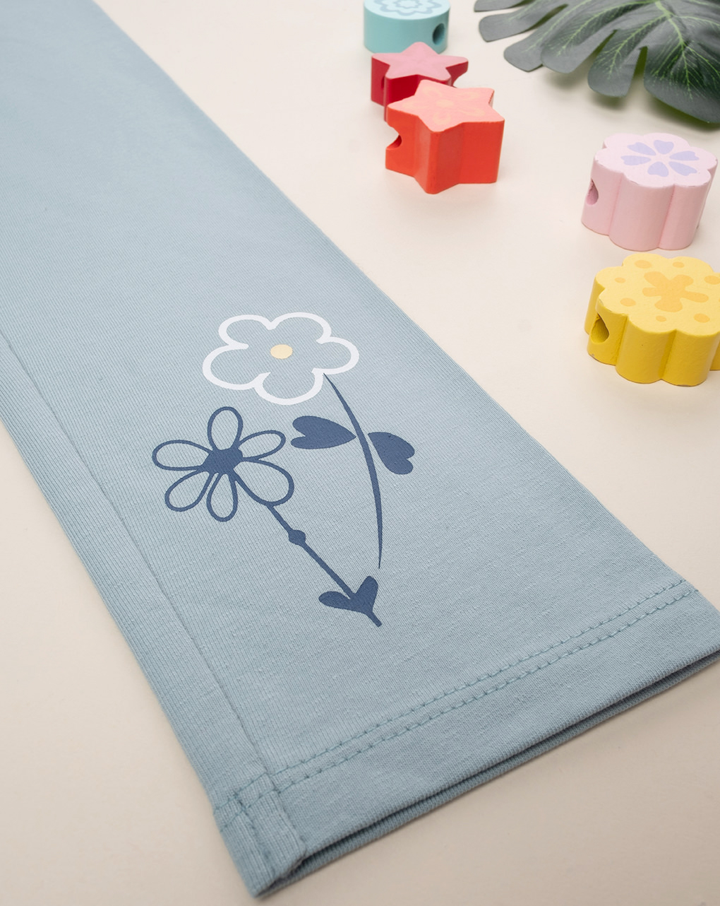 Legging bimba verde stampato