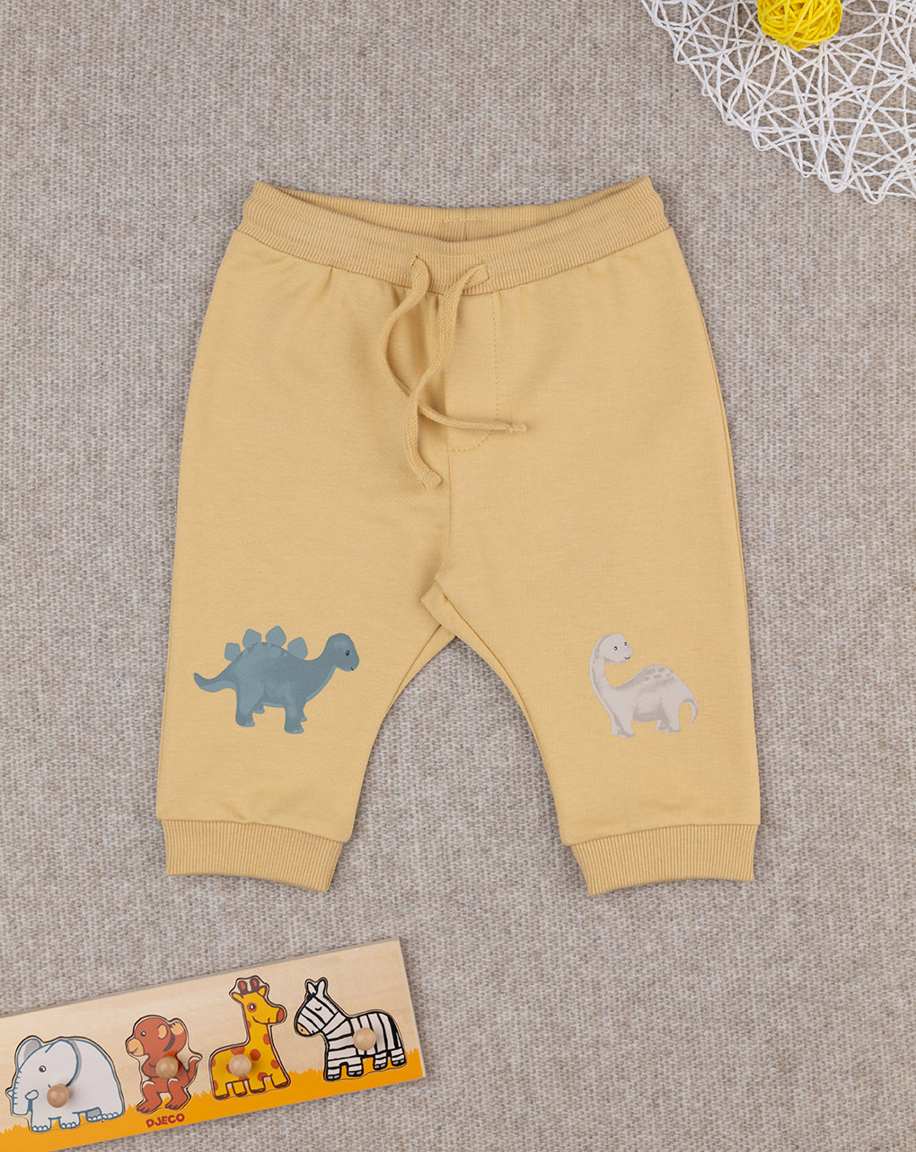 Pantalone bimbo giallo dinosauri