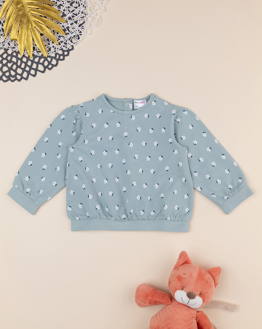 Maglia bimba verde stampa allover