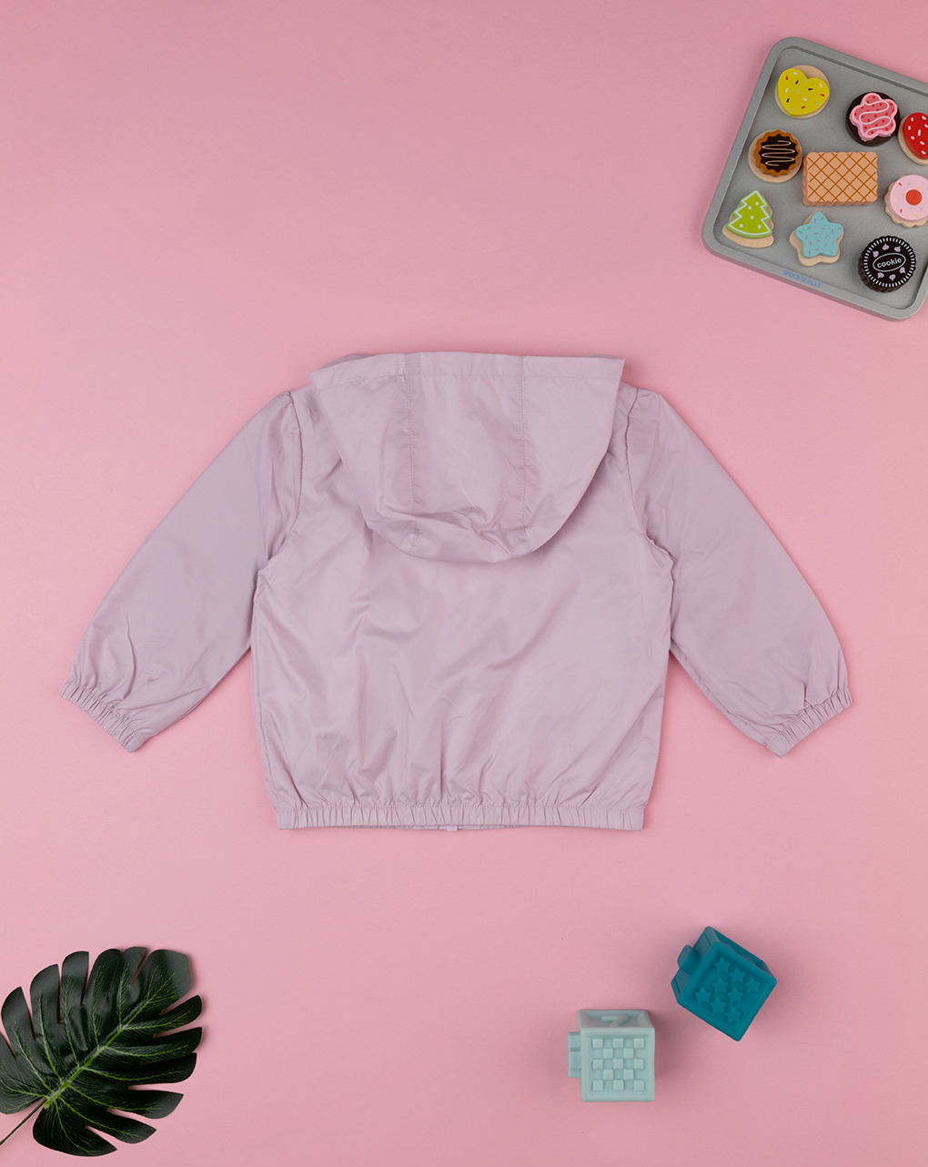 Giubbino antivento bimba rosa
