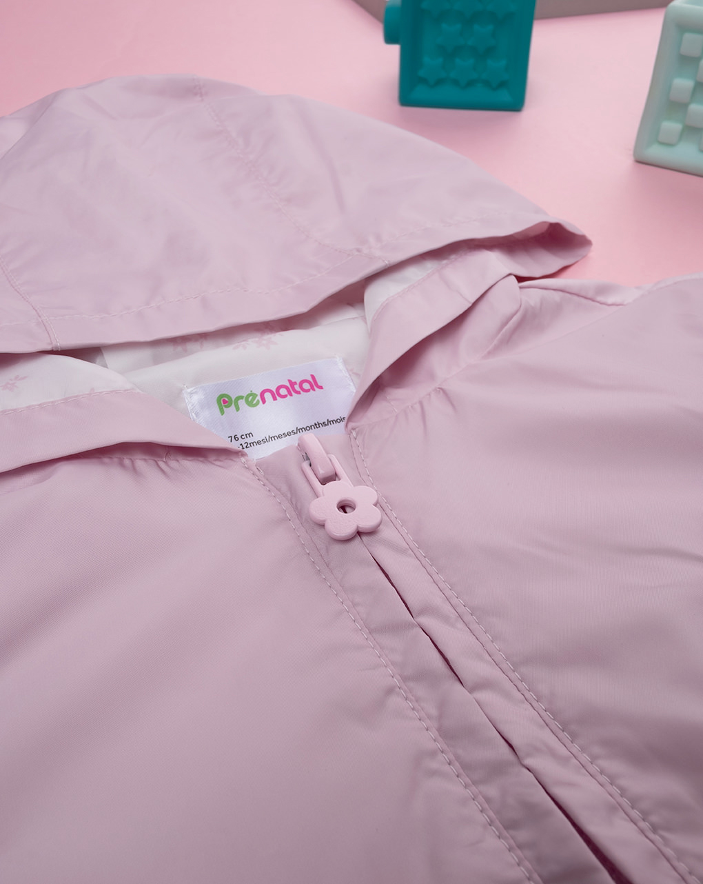 Giubbino antivento bimba rosa