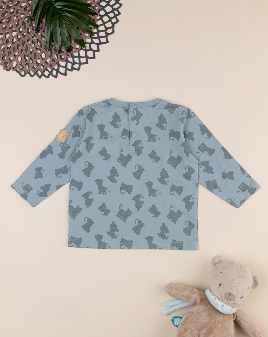 T-shirt bimbo verde allover