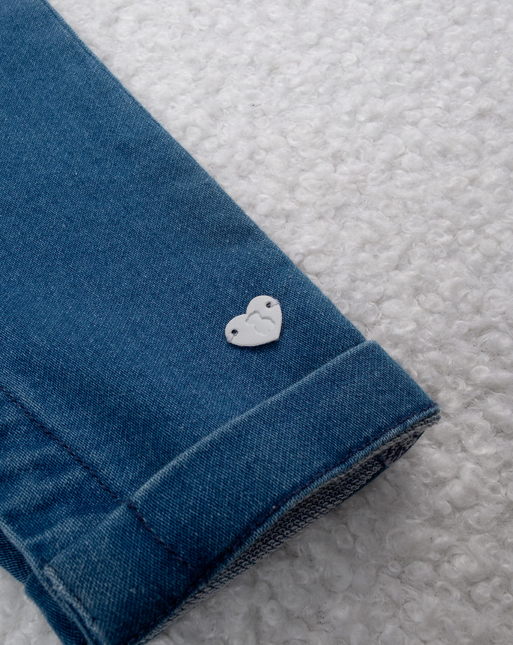 Pantaloni denim bimba con ricami