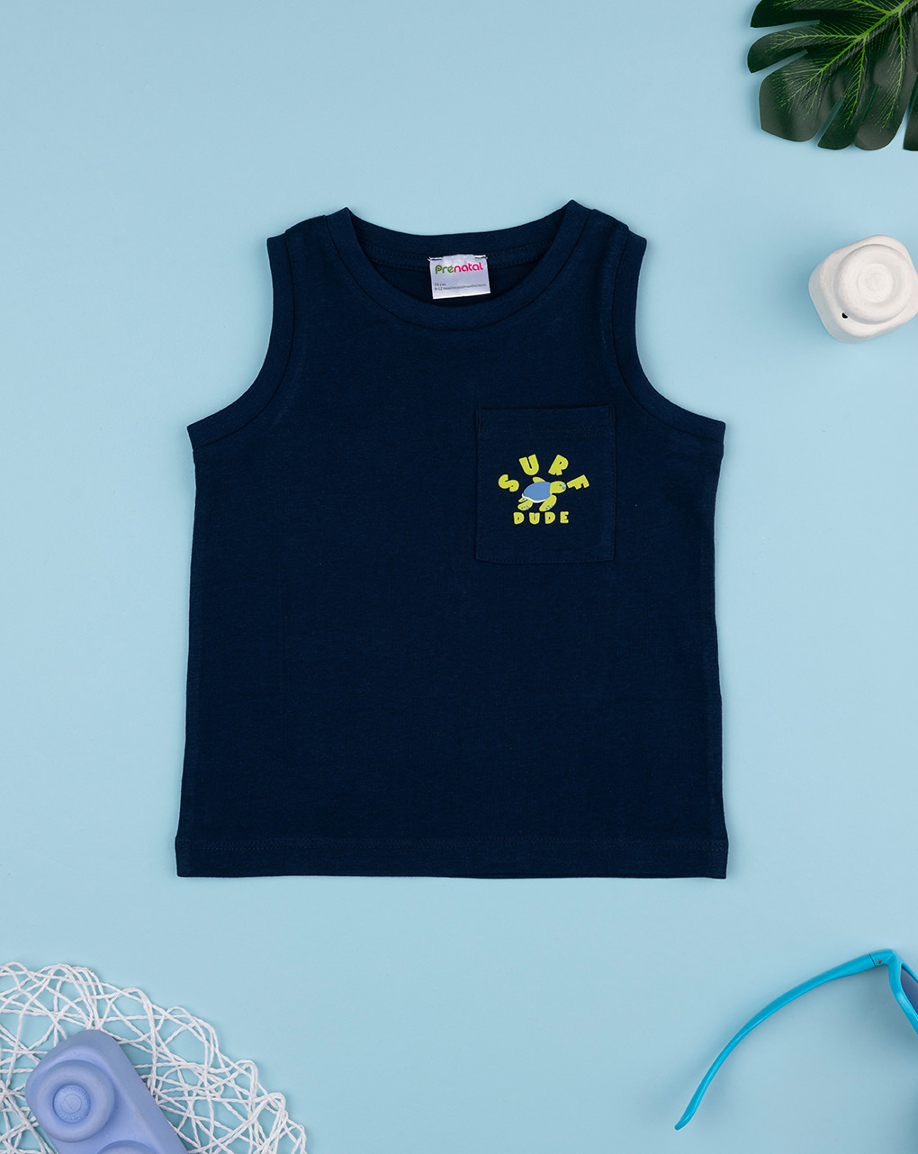 Canotta bimbo blu taschino surf
