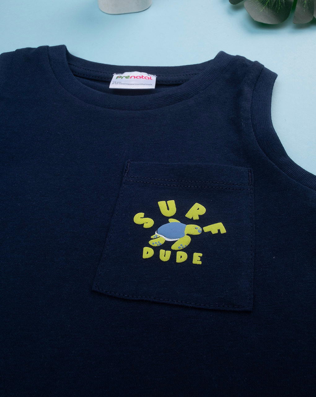 Canotta bimbo blu taschino surf