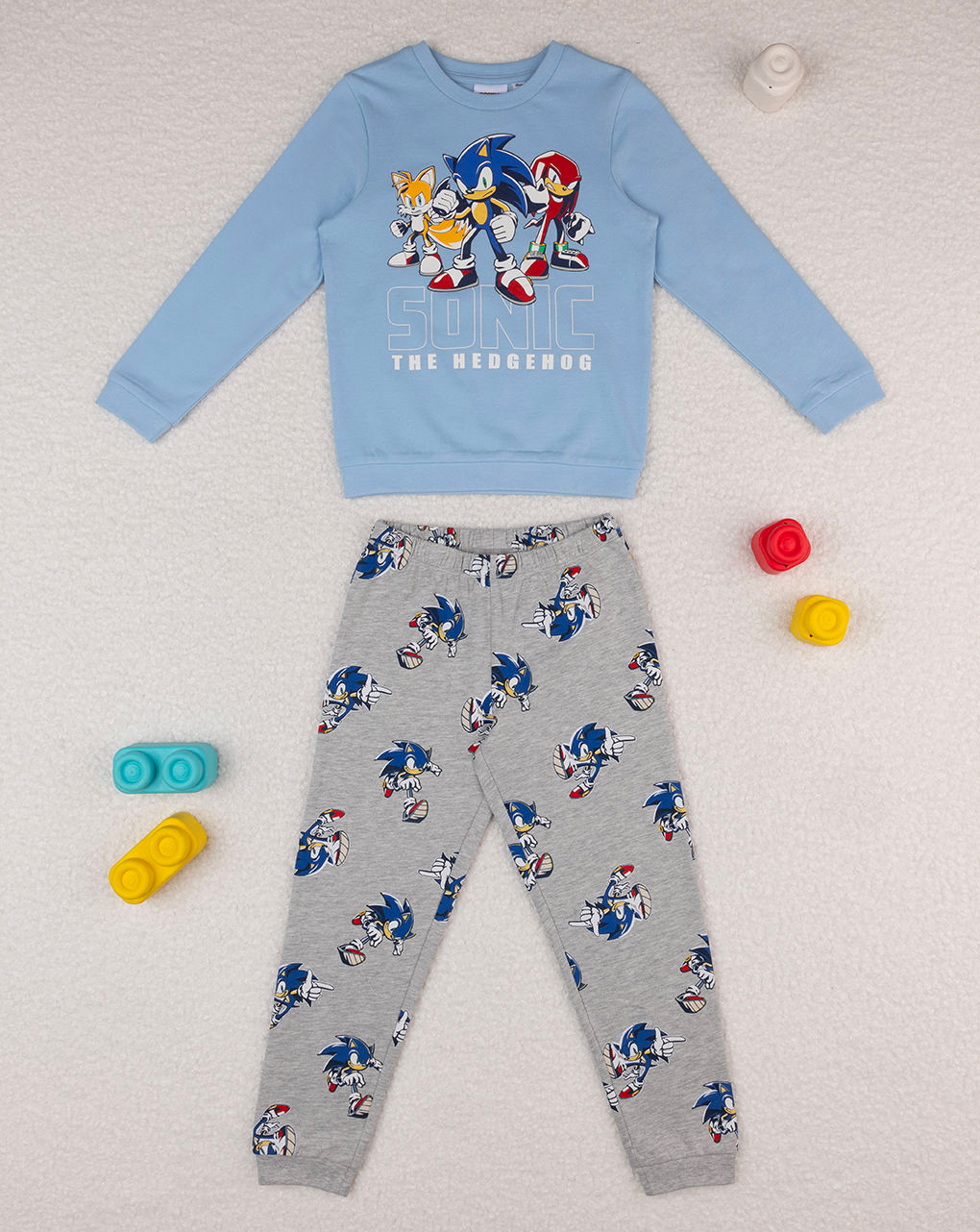 Pigiama bimbo azzurro/grigio