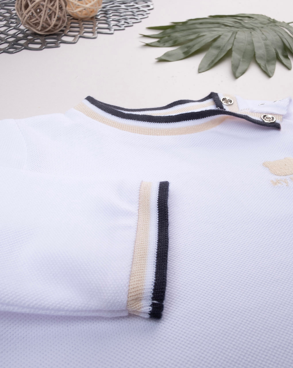 Body bimbo bianco/blu orsetto