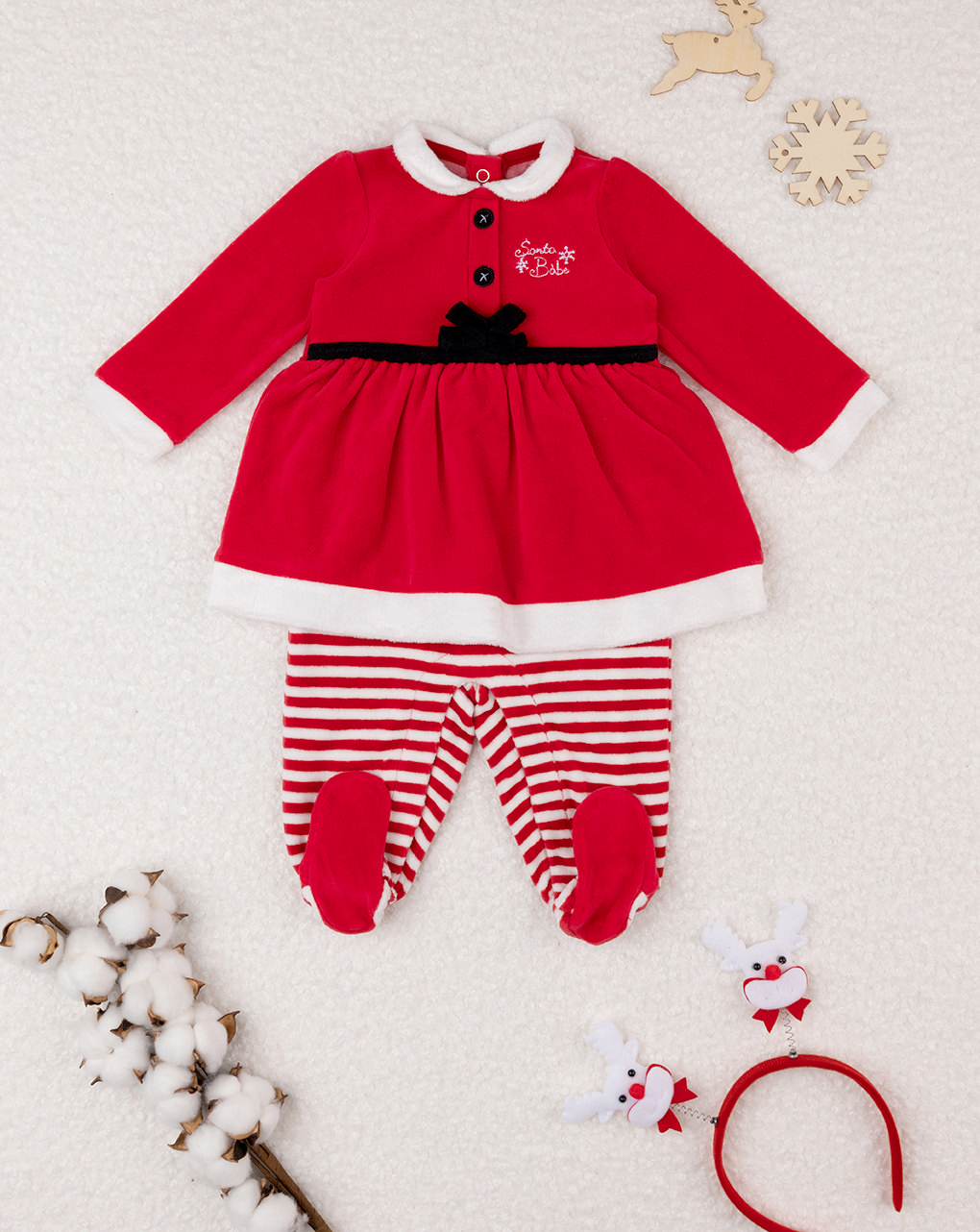Tutina baby girl "santa babe"