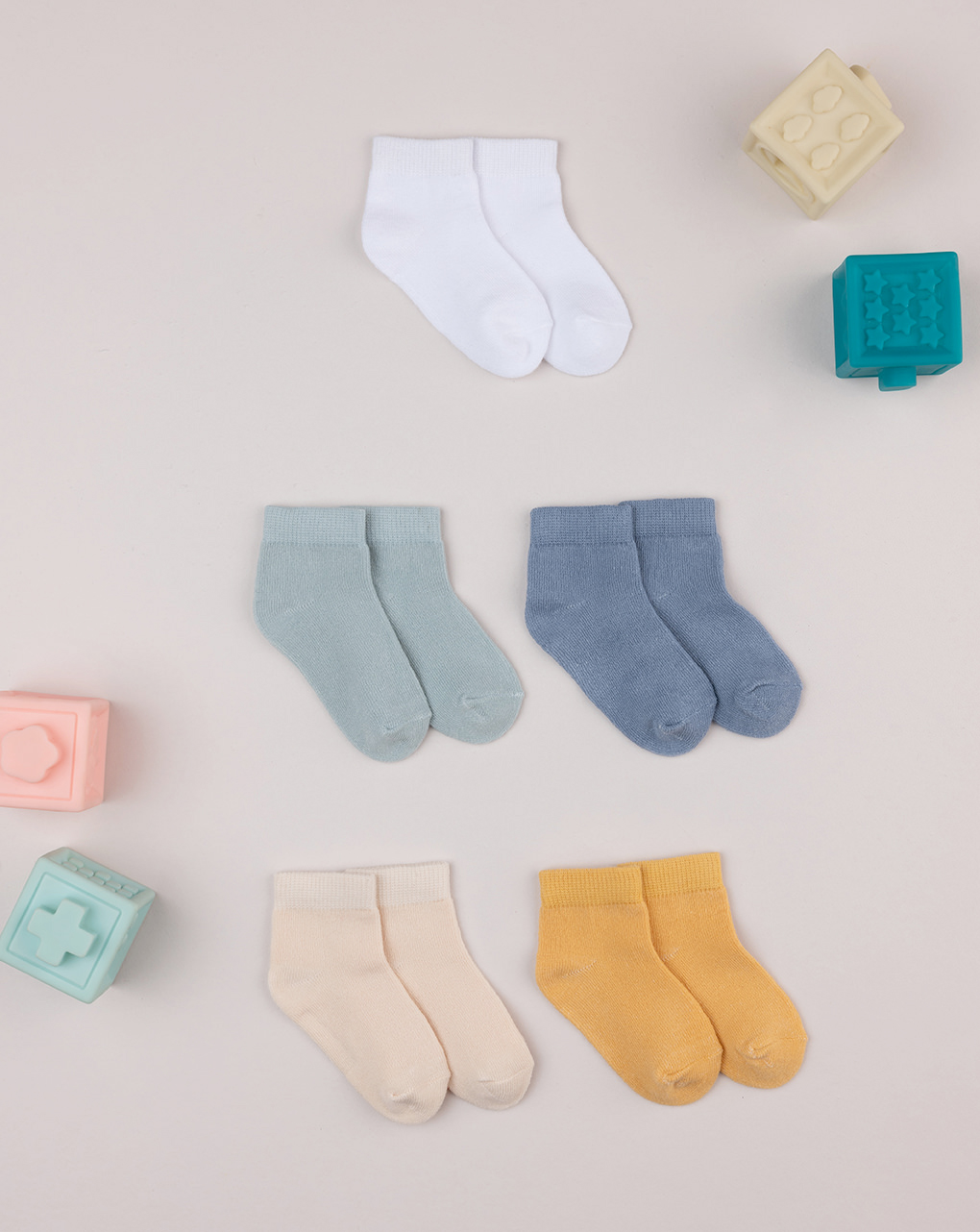 Pack 5 calze corte bimbo multicolor