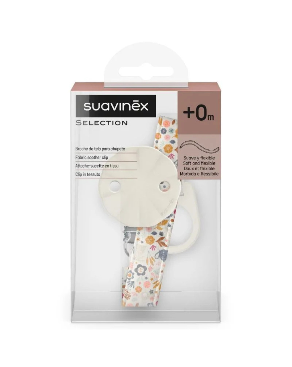 Clip per ciuccio wonderland - liberty beige - suavinex
