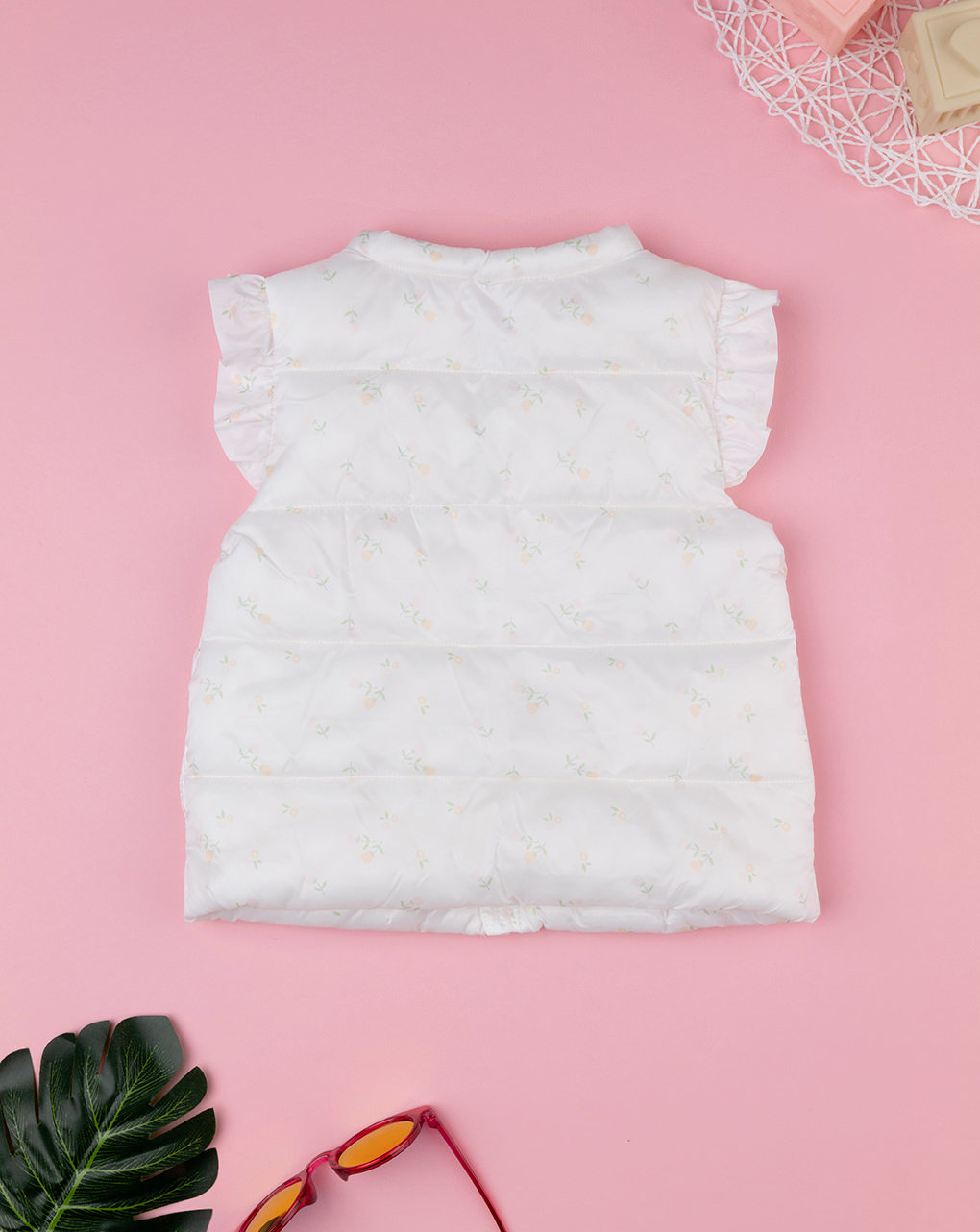 Gilet imbottito bimba bianco