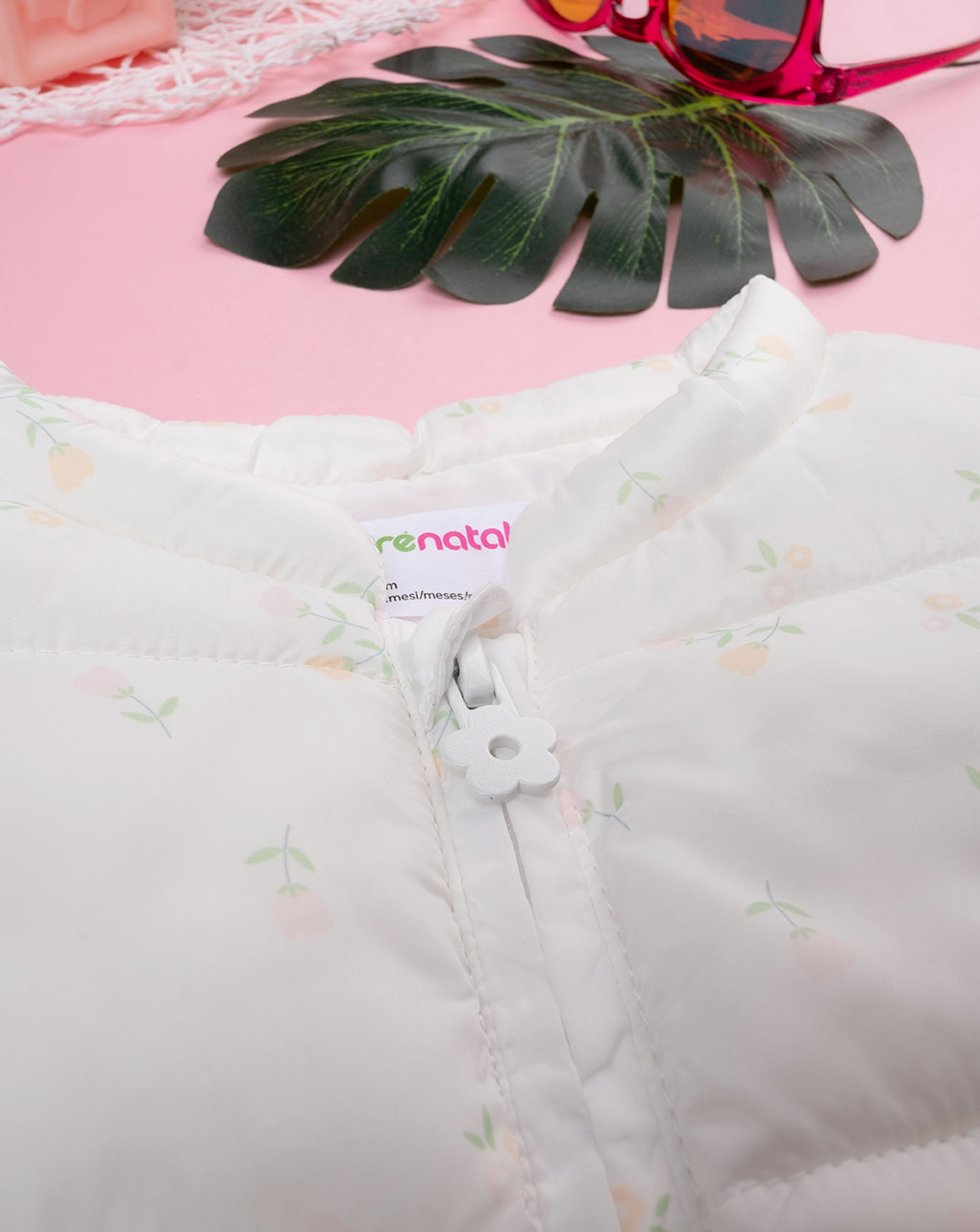 Gilet imbottito bimba bianco