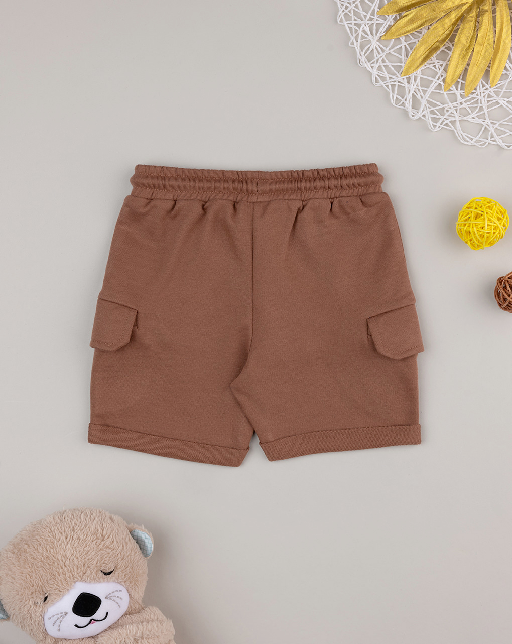Pantalone corto bimbo marrone