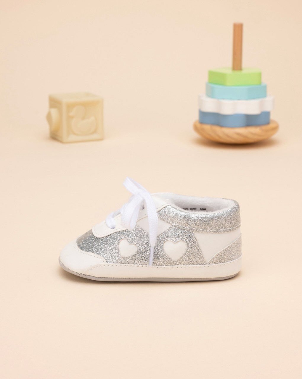 Scarpe bimba glitter e cuori