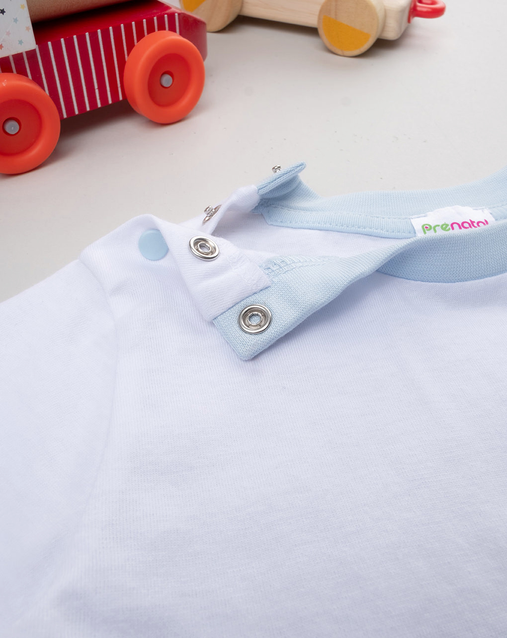 Pigiama bimbo bianco/azzurro gatti