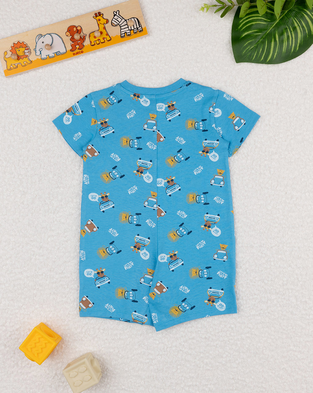 Pigiamone bimbo azzurro stampato