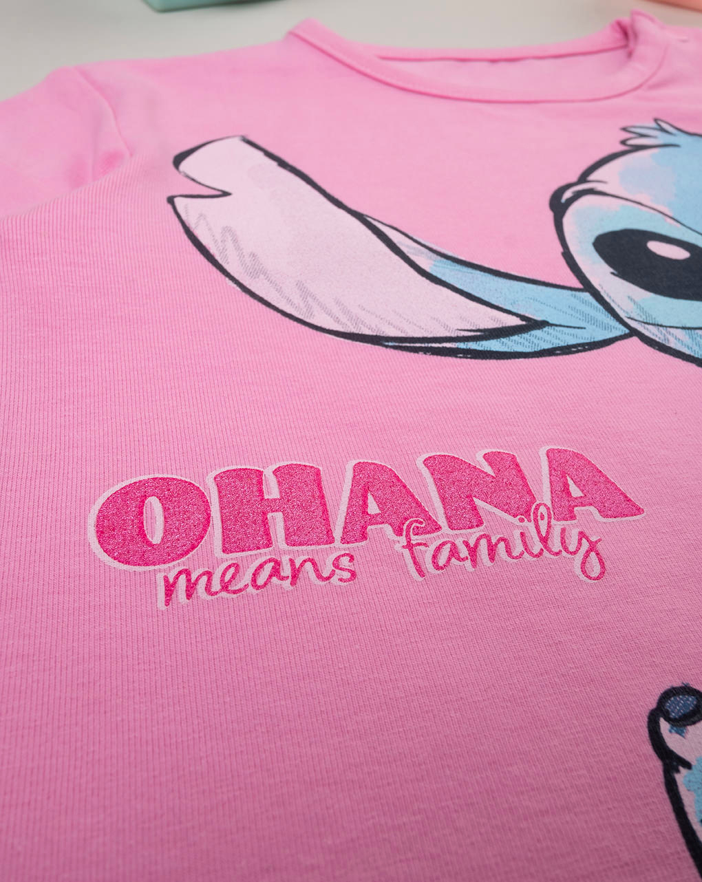 T-shirt bimba baby rosa "stitch"
