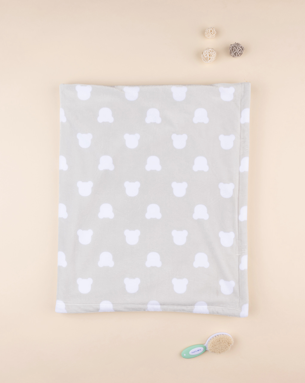 Coperta letto pile unisex gray