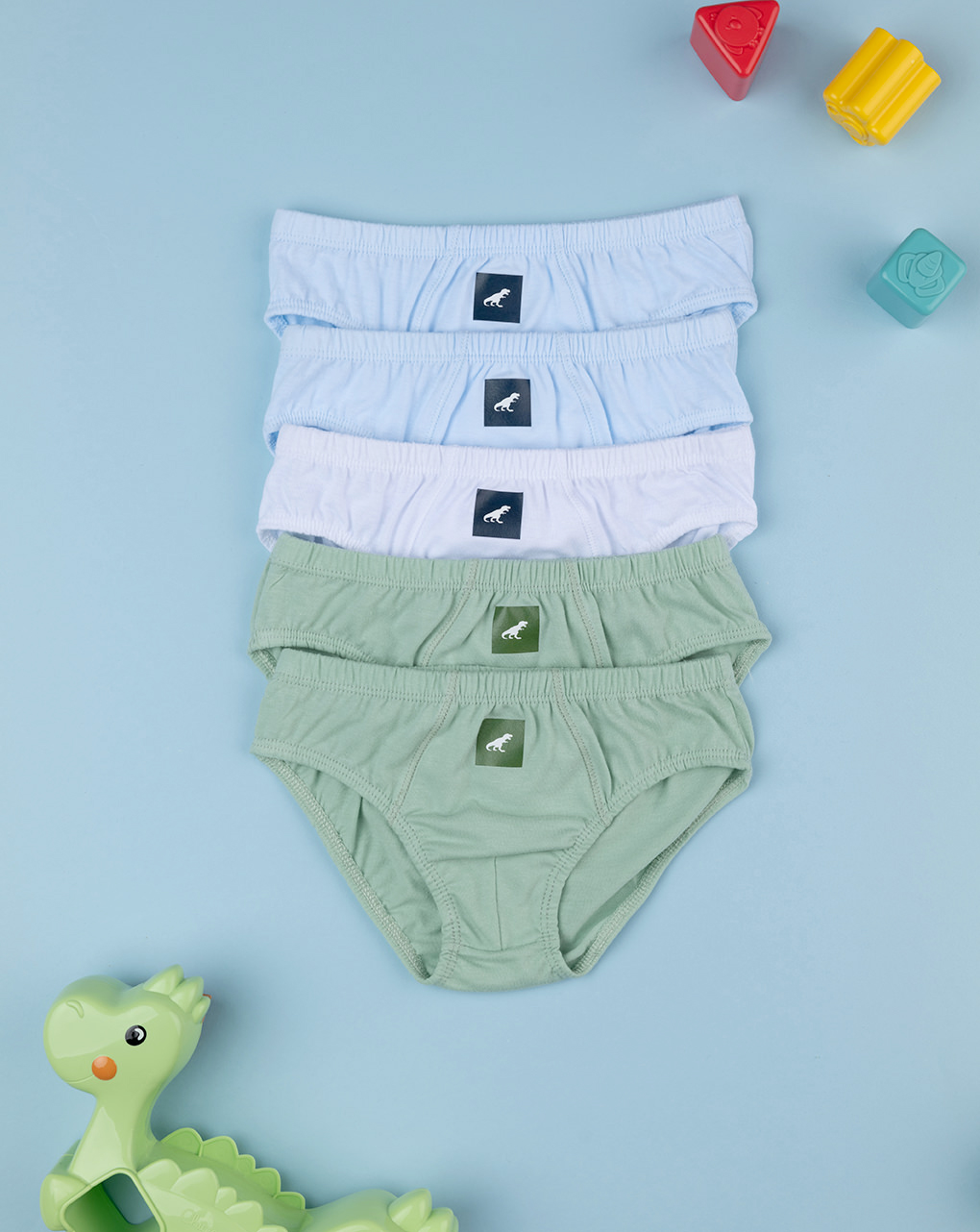 Pack 5 slip bimbo dinosauri