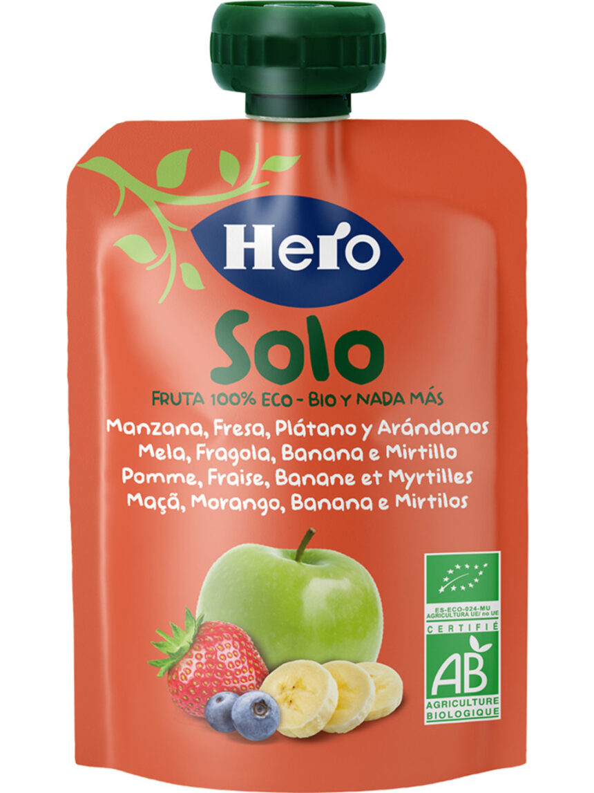 Pouch mela banana fragola bio 100g - hero solo