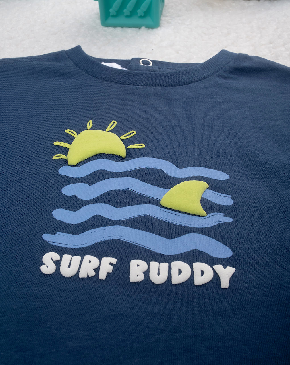 T-shirt bimbo blu stampa mare