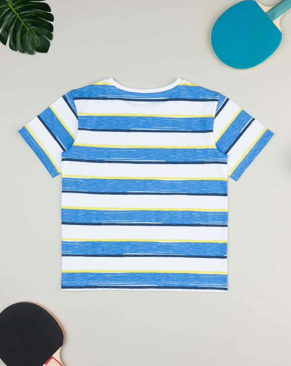 T-shirt bimbo rigata azzurra