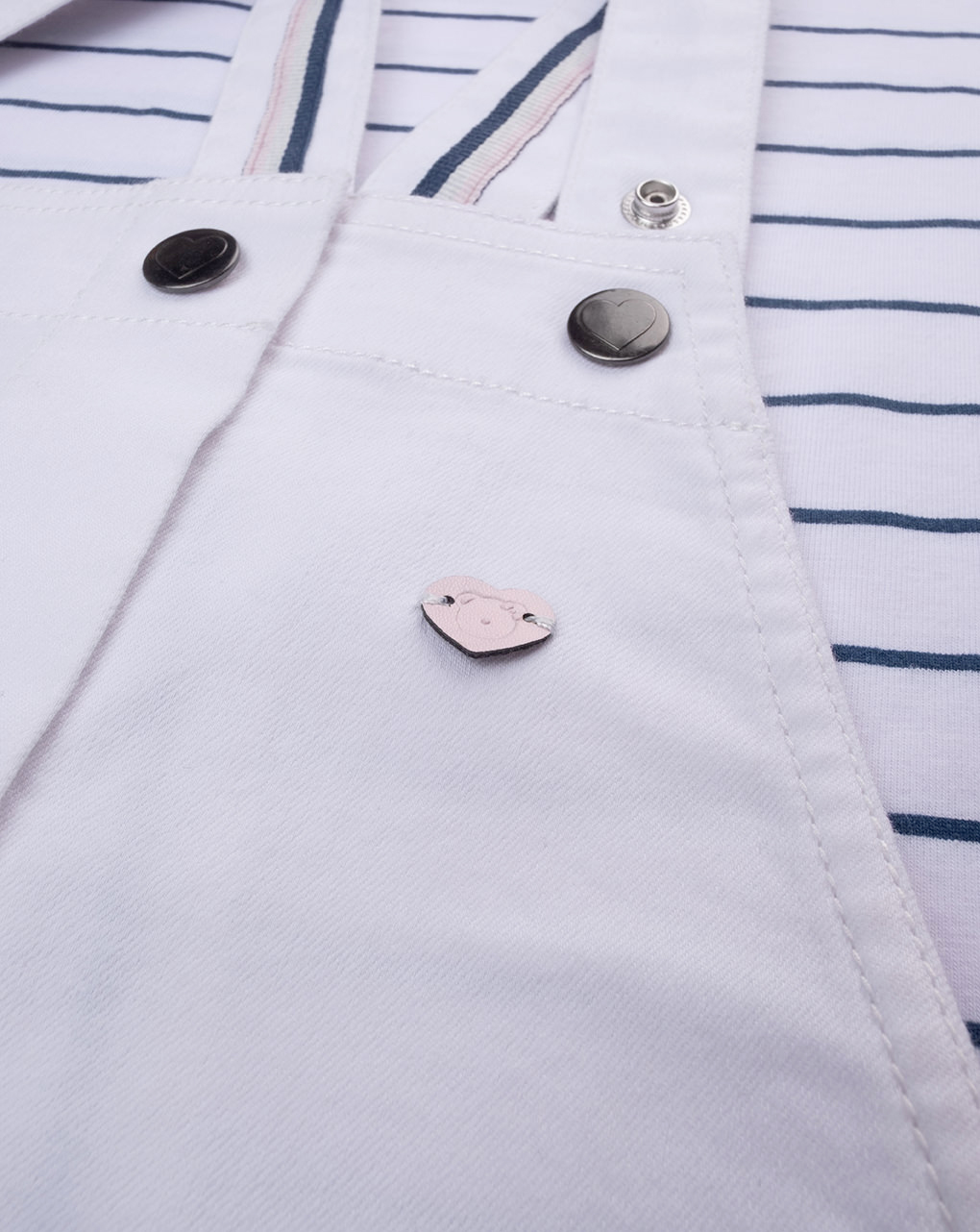Completo bimba maglia righe + pinafore