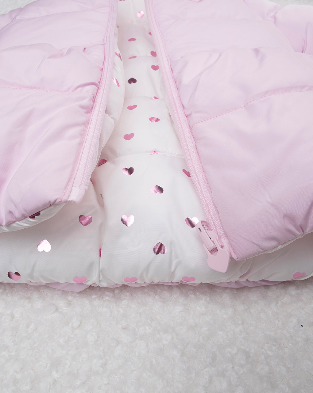 Giubbino reversibile bimba rosa