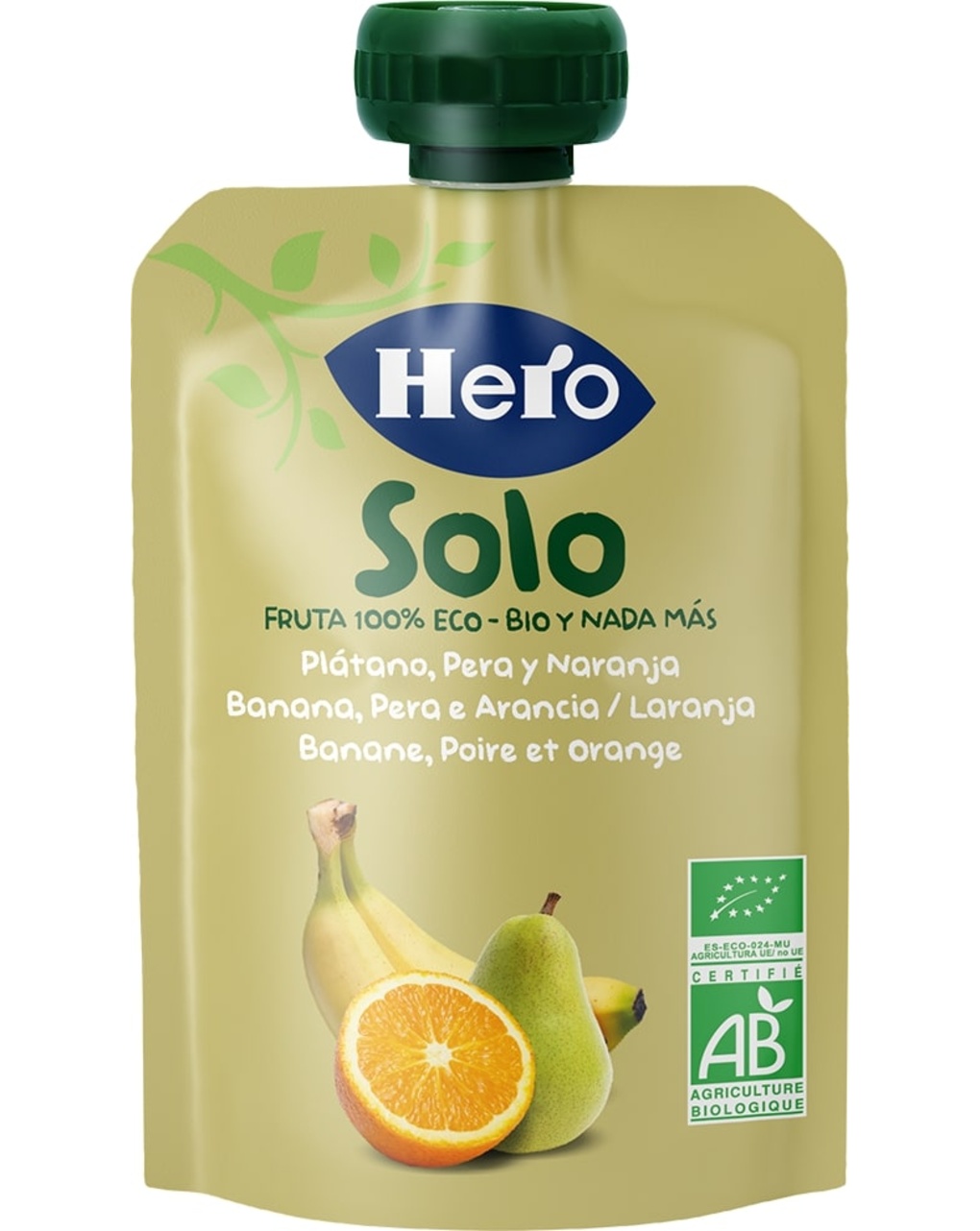 Hero baby pouch banana pera arancia bio 100g