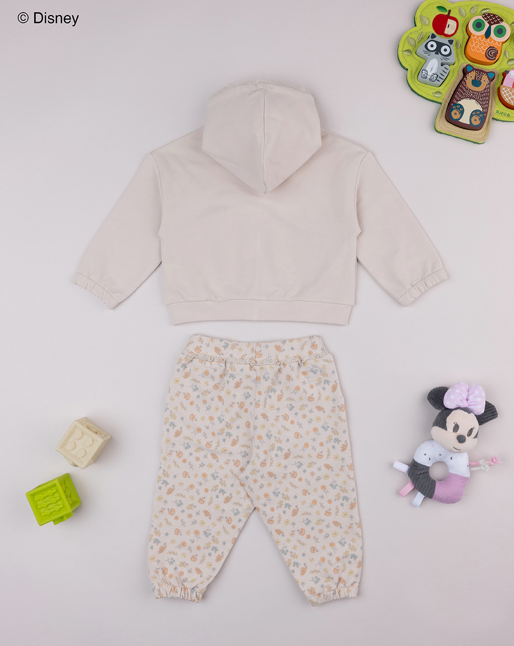 Jogger bimba beige disney minnie