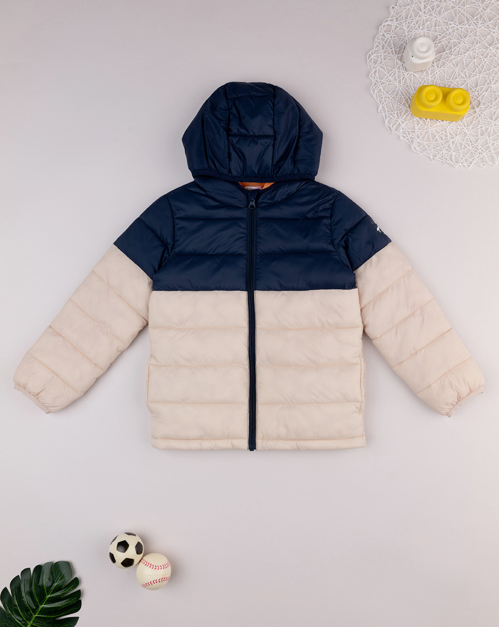 Piumino bimbo beige riciclato