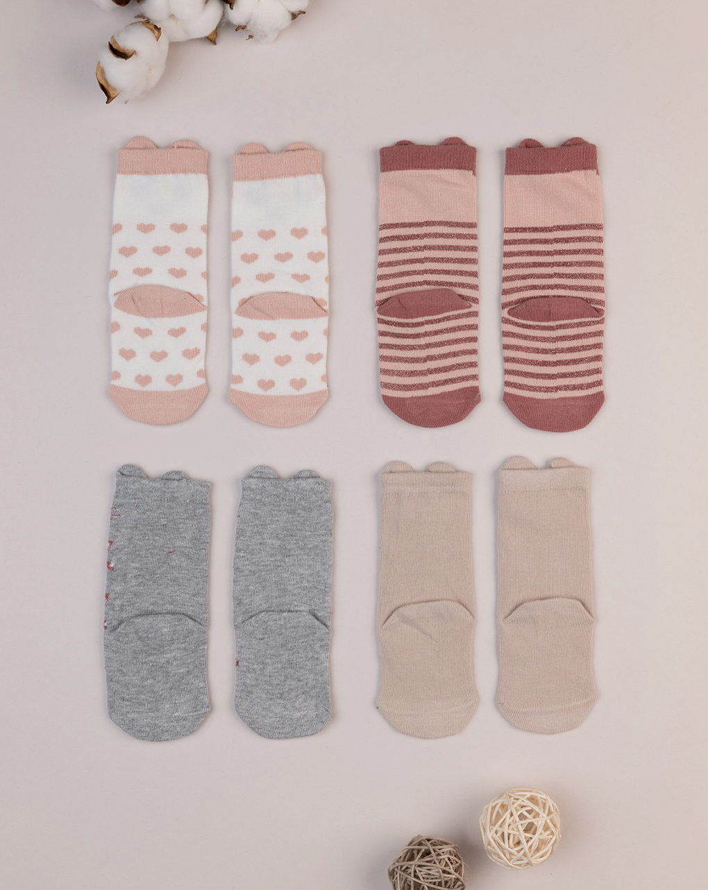 Pack 4 gambaletti bambina "animals"
