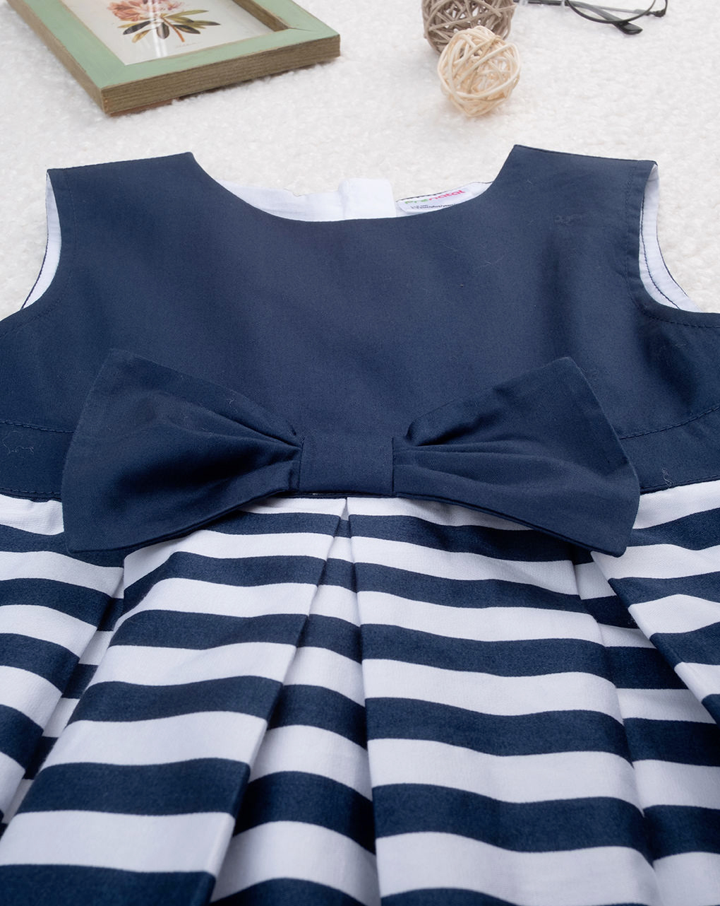 Abito bimba rigato blu