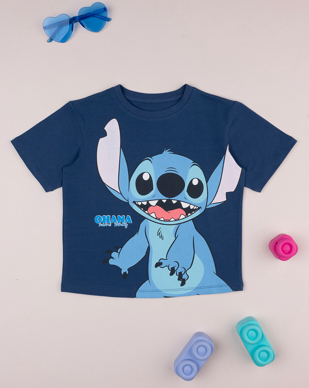 T-shirt bambino blu "stitch"