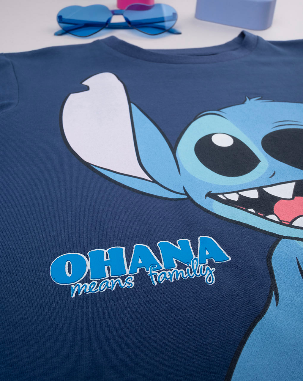 T-shirt bambino blu "stitch"
