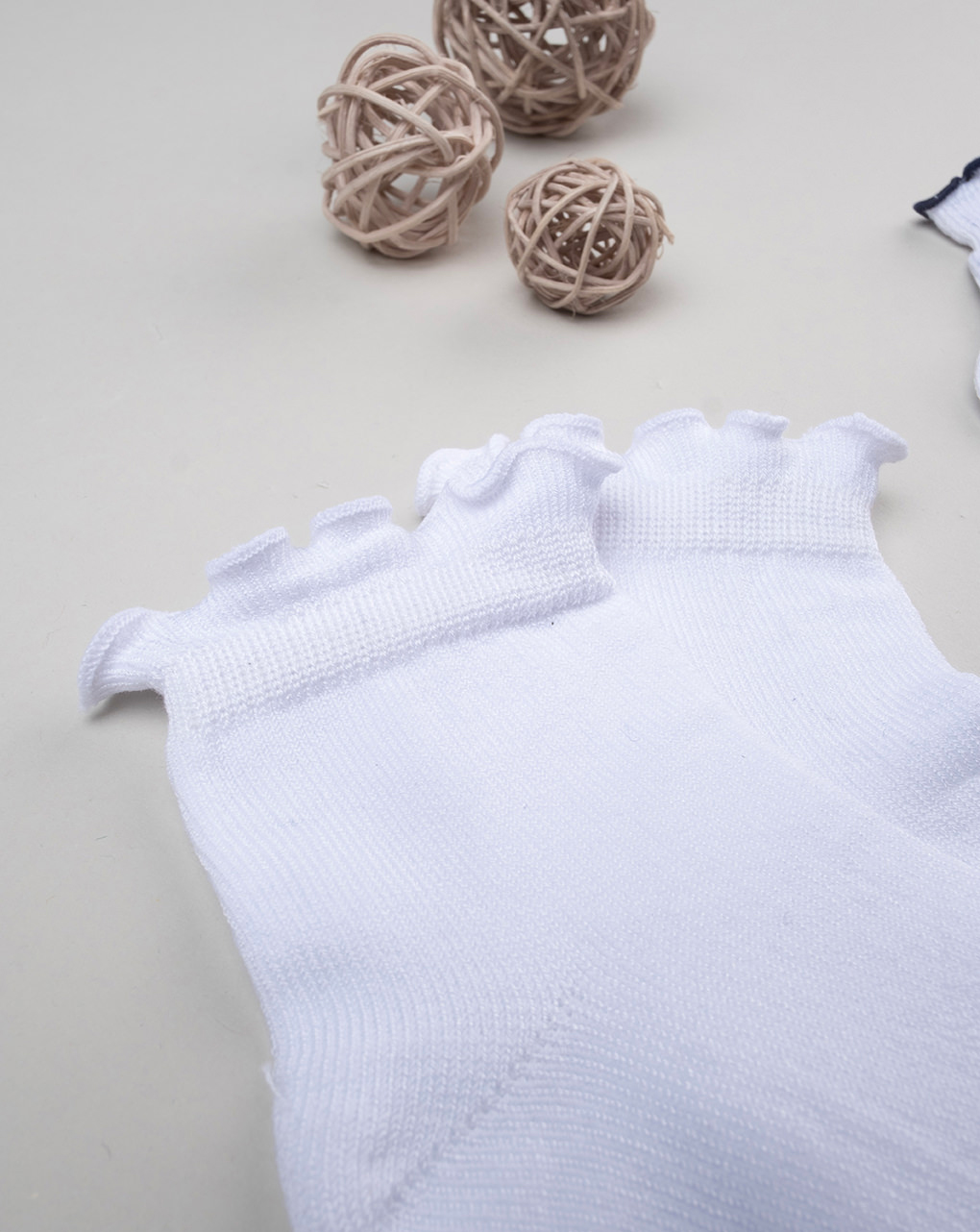 Pack 2 calze corte bimba bianco/blu