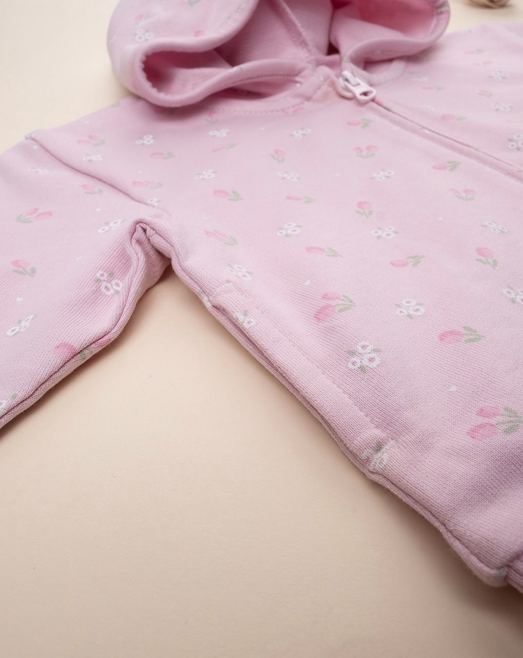 Felpa bimba rosa fiori allover