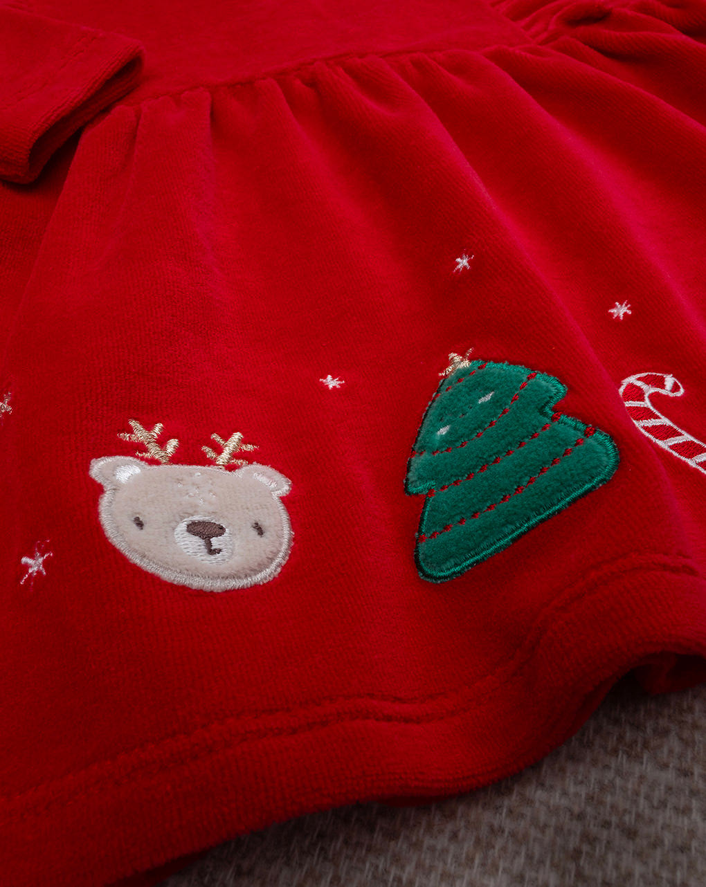 Completo bimba rosso organic cotton