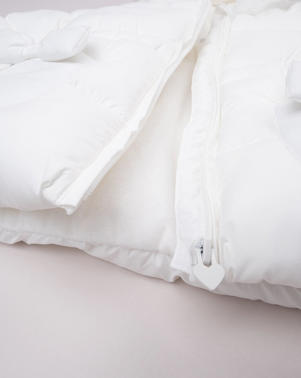 Giubbino nylon bianco bimba