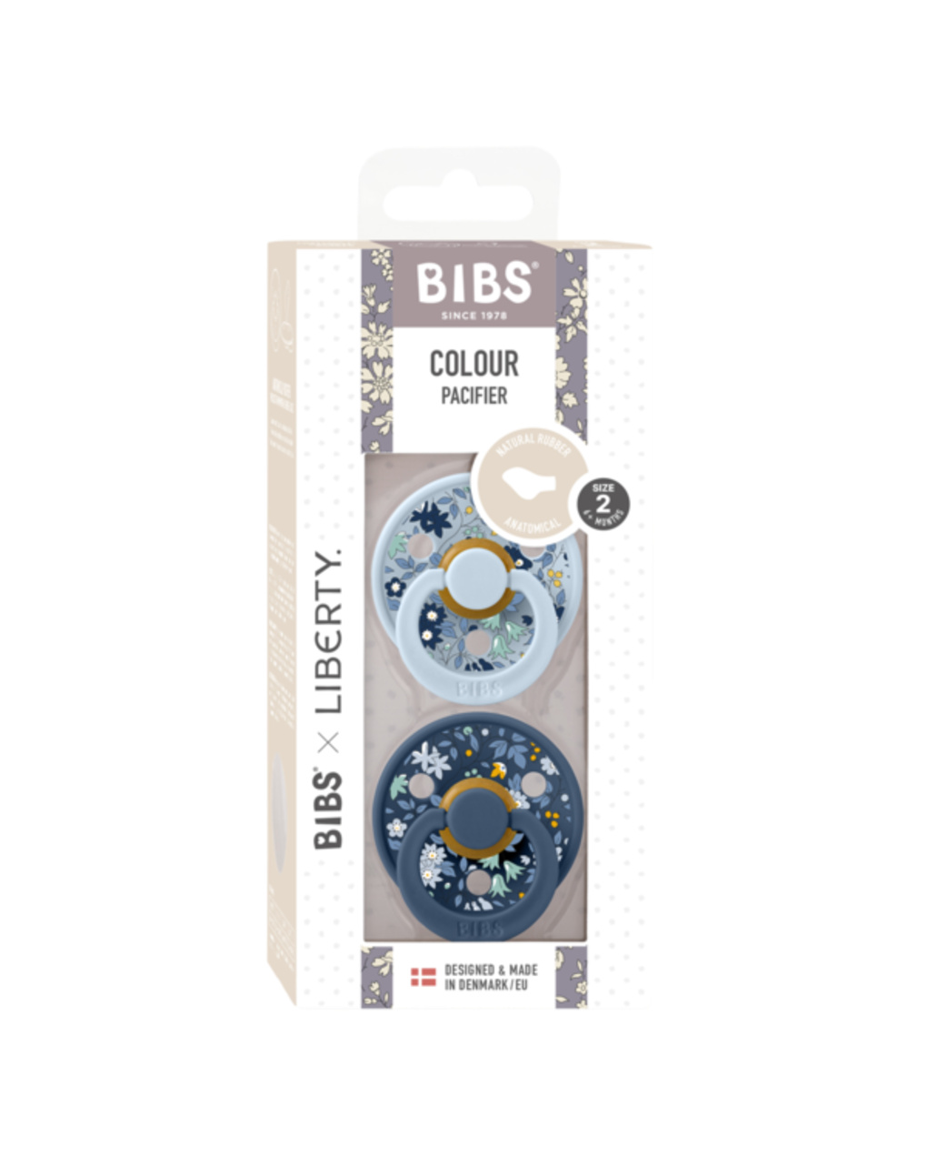Bibs x liberty colour anatomico lattice baby blu- blu acciaio size 2 - bibs